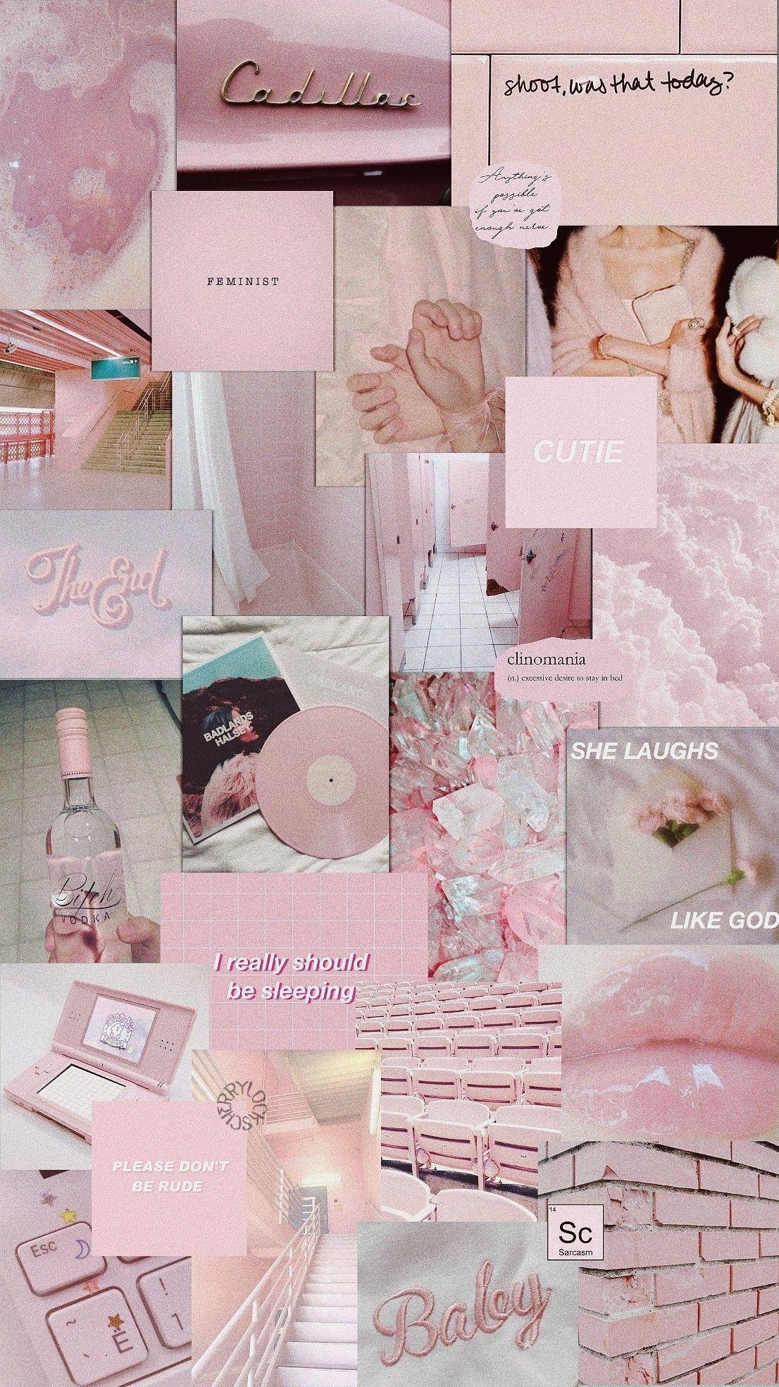 Aesthetic Pink Collage Wallpapers - Top Những Hình Ảnh Đẹp