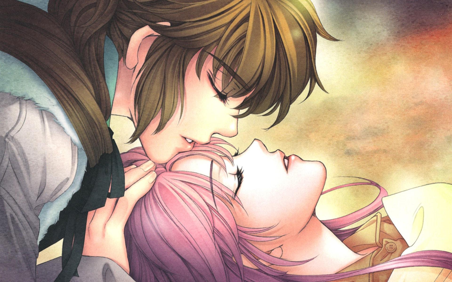 Anime Couple Kissing Wallpaper APK pour Android Télécharger